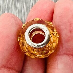 Silver .925 yellow Bracelet charm